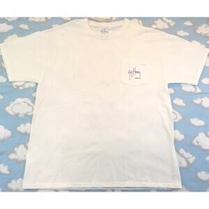 Guy Harvey Pocket T-Shirt Pirate Shark Swords Skull Large